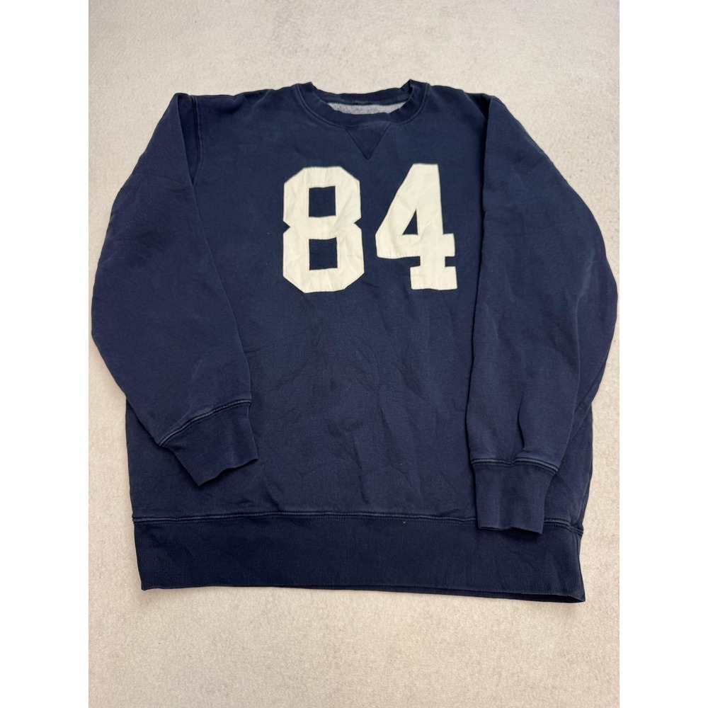 John Galt Sweatshirt Womens One Size Blue 84‎ Graphic Fleece Crewneck Pullover